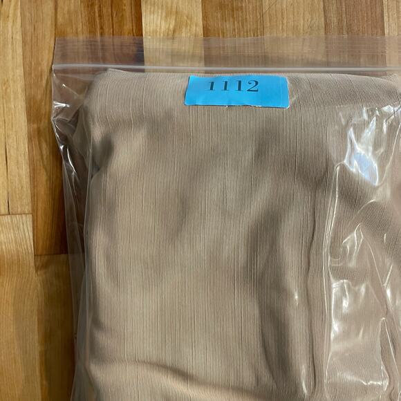 Happy X Nature‎ Pants Wide Leg Beige Textured Trousers Sz 4 Pleated High Waisted - Picture 9 of 9